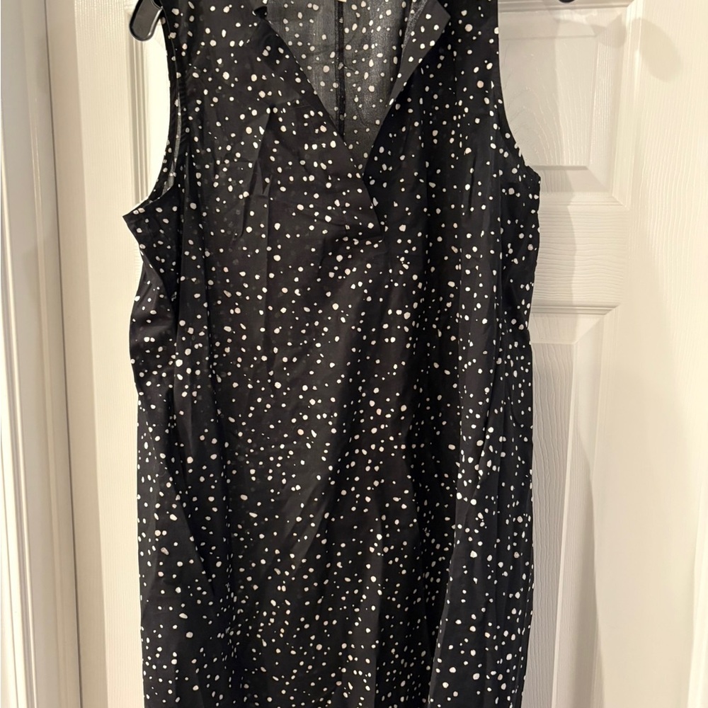 Eileen Fisher Black and White Polka Dot Top